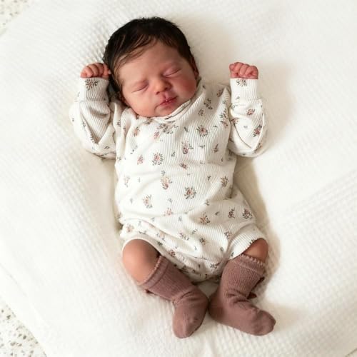 Muñeca bebé reborn realista de vinilo 18 pulg miniatura 4