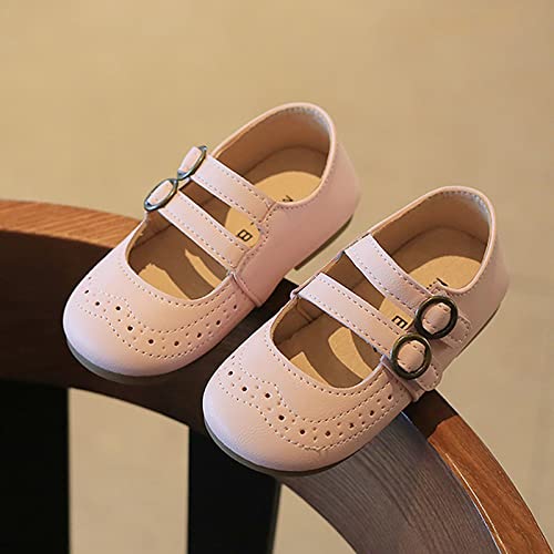EnJoCho Little Boys Round Toe Shoes Summer and Autumn Girls Boots Cute Flat Hollow Hollow Breathable Comfortable (Pink, 21)2