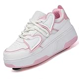 ✅ Tige de frein avant pour la sécurité et le contrôle – Patins à rouleaux de frein avant : La tige de frein avant intégrée améliore le contrôle du freinage, aidant les enfants à s'arrêter en toute sécurité et efficacement. Cette fonction de sécurité augmente également la vitesse de démarrage, ce qui rend ces chaussures de patinage pour enfants idéales pour les débutants et les jeunes patineurs.