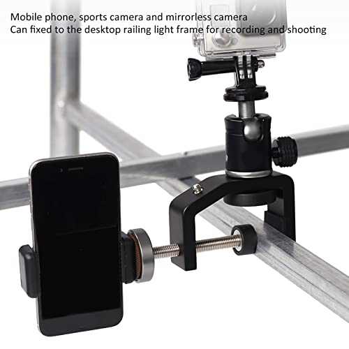 Braçadeira C para Fotografia TC-50 Com Cabeça de tripé, Braçadeira de Liga de Alumínio Ajustável par