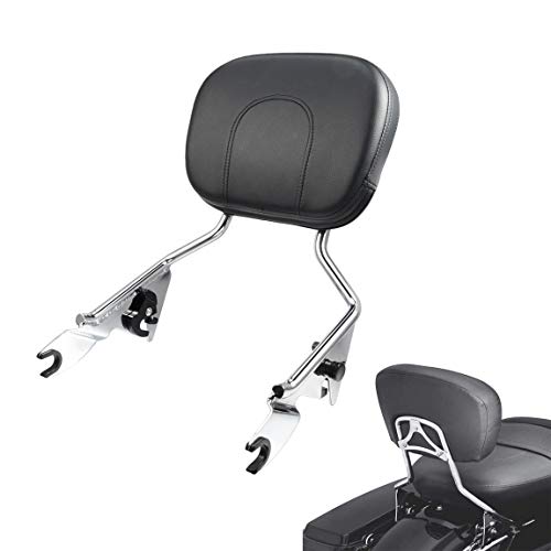 PBYMT Detachable Sissy Bar Passenger Backrest Pad Compatible for Harley Touring Street Glide