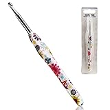 5mm Crochet Hook, Ergonomic Handle for Arthritic Hands, Soft Rubber Grip Extra Long  Knitting Needles for Beginners and Knitting Crocheting Yarn (5mm)