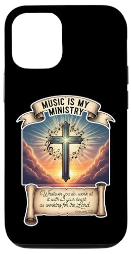 キリスト教音楽家音楽は私のミニストリー教師イエス・キリストです スマホケース iPhone 12/12 Pro 用