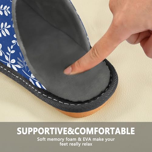 Slippers for Women Men Indoor Outdoor Memory Foam Slippers Fuzzy House Shoes for Winter Bedroom Travel4