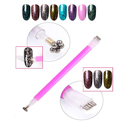 Shogpon 15 Stück Hochwertiger Magnet Stick Magnetstift-Set für Perfekten Katzenaugen Effekt, DIY Nagelkunstwerkzeuge… – Bild 5
