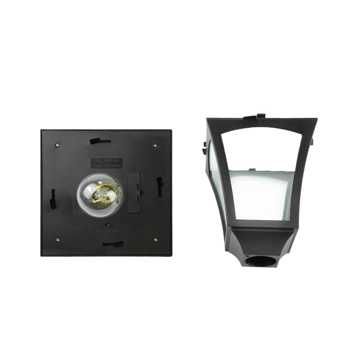 Festive Lights Lampadaire Solaire LED Extérieur Aluminium Waterproof Jardin Traditionnel Ampoule Filament Borne