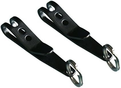 P-7 Kedychain Suspension Clip for Everyday Carry Stainless Steel with Black Diamond Carbon DLC Nano-coating - Heavy Duty Low Profile Car Key Holder and Organizer, Key Chain for Men and Women - 2 Pack