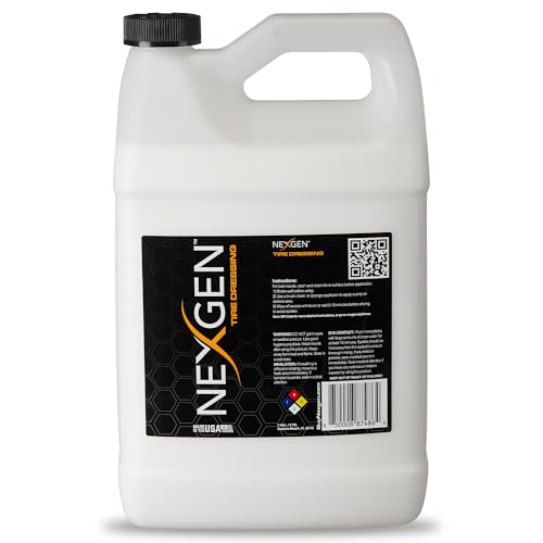 Nexgen Tire Dressing (Gallon) - Long-Lasting Tire Shine & UV Protection - Repels Dust & Debris - On-The-Go Car Detailing - Car Cleaning Supplies - for Tires, Dashboards, & Trim