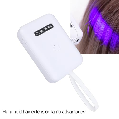 Máquina de extensão de cabelo com luz UV, luz UV de extensão de cabelo de 405 nm Kit de extensões de