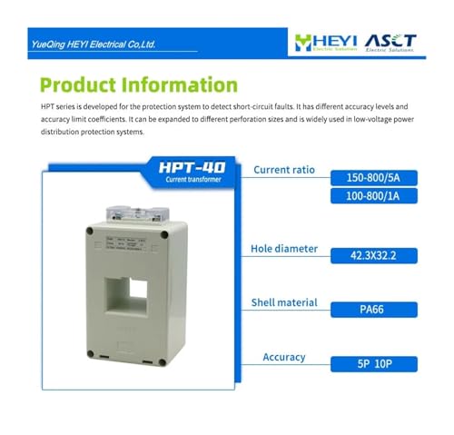 Transformador de corriente HPT-40 para proteger relés industriales de 150A a 800A 3