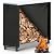 Gtongoko 4FT Firewood Rack Outdoor with Cover, Metal Heavy Duty Fire Wood Storage Log Racks for Firewood, Wood Pile Stacker Firewood Holder, Black