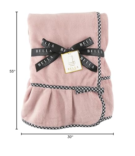 Image of Bella Sleep + Spa Ultra Soft Plush Luxury Spa Shower Bath Wrap with Adjustable Closure, One Size, Dusty Rose