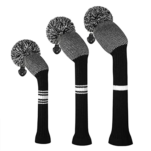 Scott Edward Couvre Club Golf Bois Housse Pom Pom Driver...