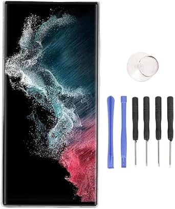 Yoidesu for S22 Ultra, LCD Screen Replacement for s S22 Ultra, SM S908U, S908A, S908U1, S908W, S908E, Touch Digitizer Display Screen Assembly with Frame Toolkits, 6.8 inch