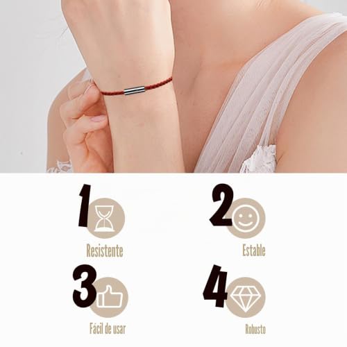 Miniatura 4 de Moamun 20 Piezas Cuerda Cierres Para Pulseras Para La Fabricación De Pulseras, Estable Cierre Pulsera Cierres Duradero Collares Cierres Pulseras Para El Diy Collar De Cuero Hebilla Negro, 3 Mm