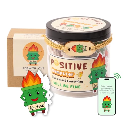 Emotional Support Dumpster Fire Jar - 60 Positive Affirmation Cards