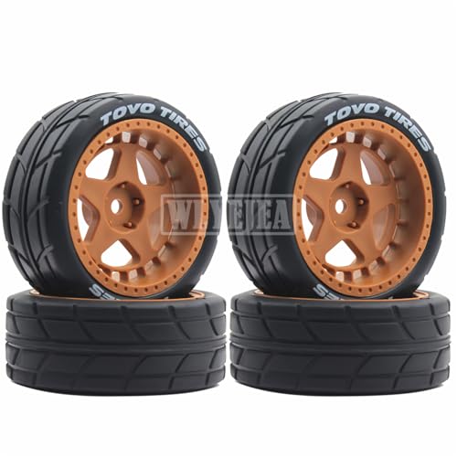 Pneus hexagonaux en caoutchouc 65 mm pour voiture rallye RC 1/10 TT02