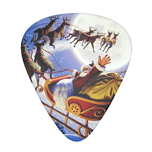 Ensemble de 12 médiators de guitare Père Noël pour guitare acoustique, guitare électrique, contrebasse, ukulélé - Les Beatles, Paul McCartney, John Lennon, RIngo Starr, George Harrison Ensemble de 12 médiators de guitare Père Noël pour guitare acoustique, guitare électrique, contrebasse, ukulélé