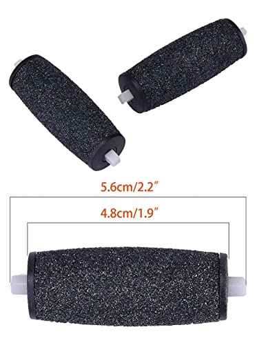 Hsthe Sea 10 Pack Extra Coarse Mineral Replacement Rollers Smooth Pedi Replacement Roller Head Refills for Smooth Callus Remover Refill Rollers Blue - Image 3
