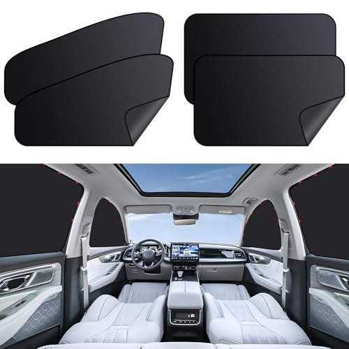 ZATOOTO Sonnenschutz Auto Seitenscheibe - 4 Stück Auto Sichtschutz Fenster Sonnenschutz Magnetisch Baby für Scheiben Verdunklung UV Schutz