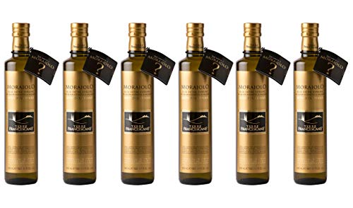 Italian Extra Virgin Olive Oil from Umbria | Pack of 6 |Monovarietal | 0.5 Liter (16.9 Ounce) Green Glass Bottle