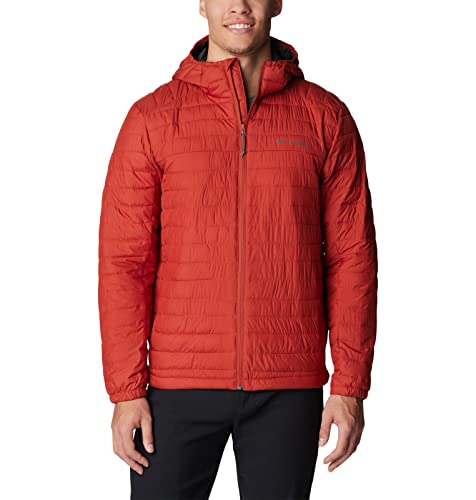 Columbia Silver Falls Hooded Jacket, Chaqueta Acolchada Con Capucha para Hombre, Warp Red, Talla L