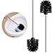 Produktbild Voarge Premium 2 Pcs Set Toilettenbürste schwarz Bürstenkopf mit Edelstahl Griff WC Bürste rostfreie Klobürste - Ersatztoilettenbürste - auswechselbarer Bürstenkopf