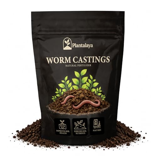 Plantalaya Worm Castings Organic Soil Booster & Natural Plant Food Premium Earthworm Casting Nutrient Rich Soil Improver (0.5 Litre)