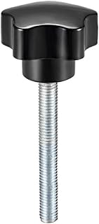 Tool parts Star Knobs Grips M8 x 50mm Male Thread Steel Zinc Stud Black PP