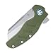 Kizer C01c (XL) Sheepdog Pocket Knife, 154CM Sheepsfoot Blade Folding Knife with Green G10 Handle, Camping Knives with Clip for Men Women, EDC Hunting Knives, V5488C2