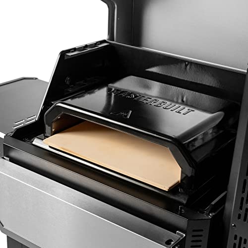 Image of Masterbuilt Gravity Series Outdoor Pizza Oven Accessory insert with Ceramic Pizza Stone, Porcelain-Coated Exterior with Stainless Steel Interior in Black, Model MB20181722