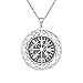 JO WISDOM Vegvisir Colgante Vikingos Amuletos Collar Plata 925