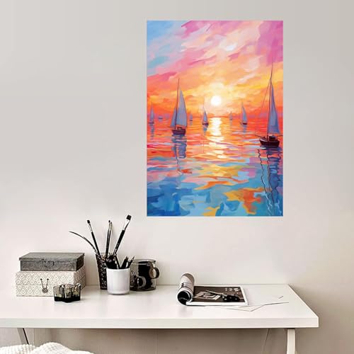 Toile murale 70x100 cm grand format sans cadre impression salon
