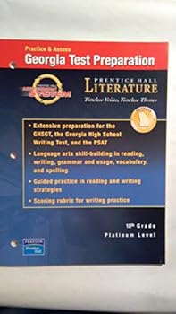 Paperback Literature 10th Platinum Practice & Assess Georgia Test Preparation Book