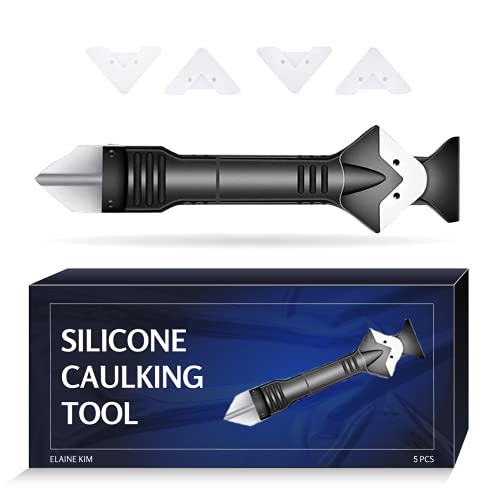 Caulking Tools silicone caulking tool Silicone Sealing Finishing Tool Kit stainless steelhead Great tools for Kitchen Bathroom Window Sink Joint Grout Scraper Reuse and Replace