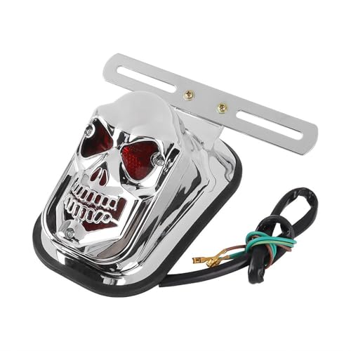 Lámpara de freno trasera para motocicleta bobber con luz cruzada tombstone y luces de matrícula