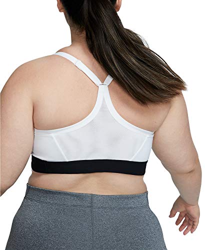 Nike Indy Women's Light Support Sports Bra (Plus Size) White/Black - Image 3