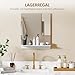 HOMCOM Badspiegel 50 x 60 cm Wandspiegel mit Regal, Badezimmerspiegel für Eingangsbereich, Flur, Weiß
