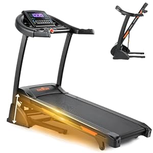 THERUN Incline Treadmill, Treadmill for Running and Walking, 300 lbs Capacity Treadmill with Auto Incline, Wide Belt, 3.5HP, App, Heart Rate, Black