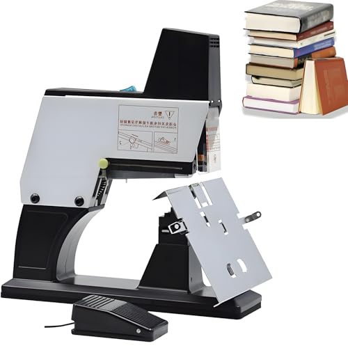 Grapadora y grapadora eléctrica de sillín, encuadernación automática de escritorio con intensidad ajustable, para encuadernación y grapado de documentos de oficina
