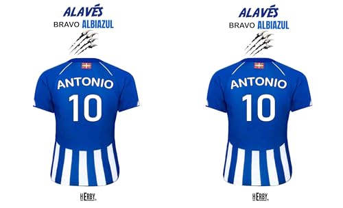 botella de agua del Alaves para niños personalizada con nombre y número es un bidón de aluminio liviano para fanáticos del futbol cantimplora del Alaves de 600 ml con dos tapones(Alavesbidón)