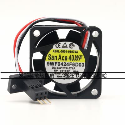 COMPUAE - New CPU Cooler Fan 9WF0424F6D03 A90L-0001-0507#A 24𝖵 0.076A 4cm 4020 Fanuc fan 9WF0424F6D03/04 A90L-0001-0507#A/#B cooling fan (9WF0424F6D03)