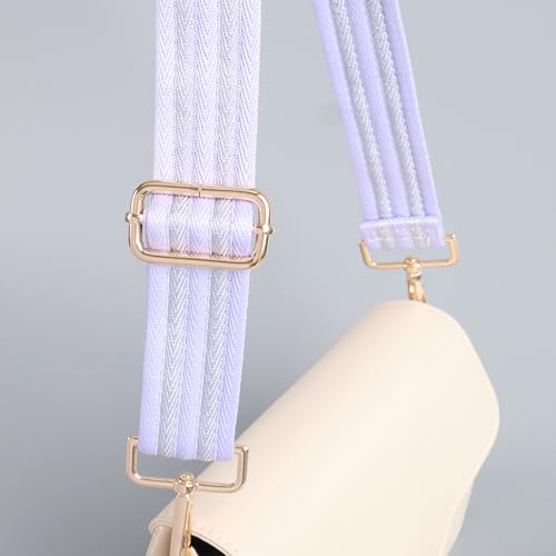 Image of chushui Herringbone Purse Strap Replacement Wide Adjustable Crossbody Strap with Metallic Thread,Woven Fashion Shoulder Bag Strap for Tote Handbag, Gold Silver Shimmer