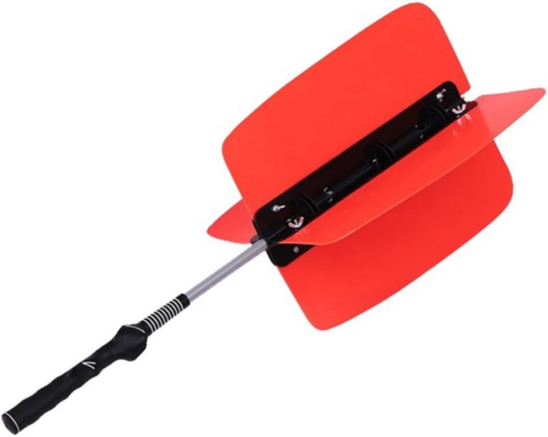Professional Golf Swing Trainer Fan with Power Resistance and Ergonomic Grip Training Aid for Arms Wrists Waist Muscle Strengthening Portable Warm-up Tool for All Random Color
