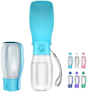 Peteast dog water bottles for walking 19oz/550ml dog water bottle BPA free for Dogs Cats Rabbit Puppy Outdoor Walking Hiking