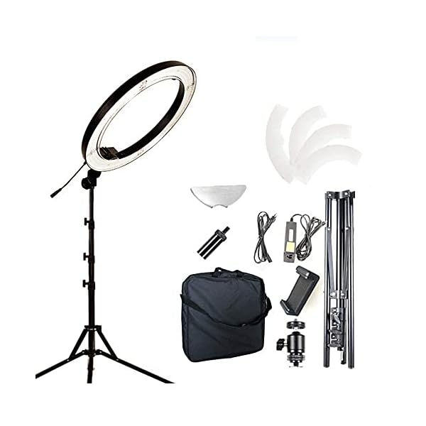 FACAZ LED-Ringlicht-Kit 18 Zoll Led-Ring Fülllicht Handlicher Selfie-Ständer Füuml;lllicht Led-Matrix Einstellbare… – Bild 3