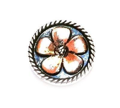 Trozos botones Chic-Net pulsadores clic botAn durante todo el patrAn de flores pulsera de acero inoxidable de cuero pulsera Chunk