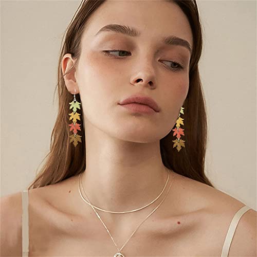 coadipress Thanksgiving Fall Earrings for Women Cute Colorful Anime Turkey Chicken Pumpkin Red Maple Leaf Dangle Drop Statement Earrings Thaksgiving Autumn Jewelry Holiday Present Favors2