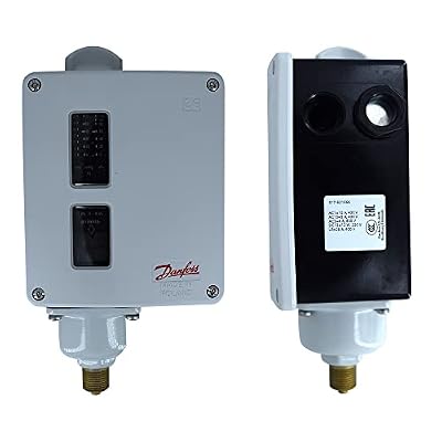 Danfoss Pressure Switch (Range: 0.09 to 0.4 bar) with Pressure Connection 3/8 G for Air Conditioning System, Heavy Industry, Steam, Liquid, HVAC | Model: RT-121 (Pack of 4)
