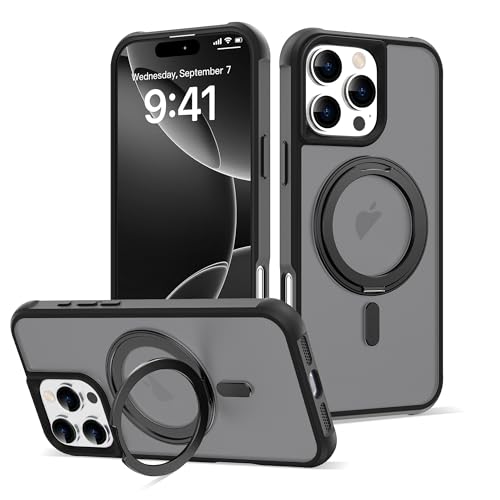 Image of Compatible with iPhone 16 Pro Max Case with Stand 6.9 inch,Black